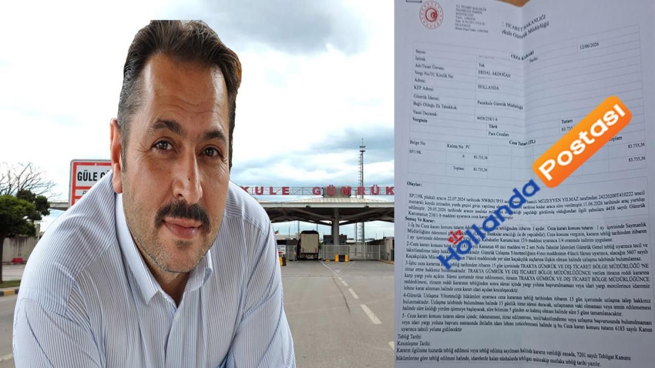 Hollanda'da Yaşayan Gurbetçiye Türkiye'deki Aracının Satışını Hollanda'da Yaptığı İçin 280 BİN TL Para Cezası