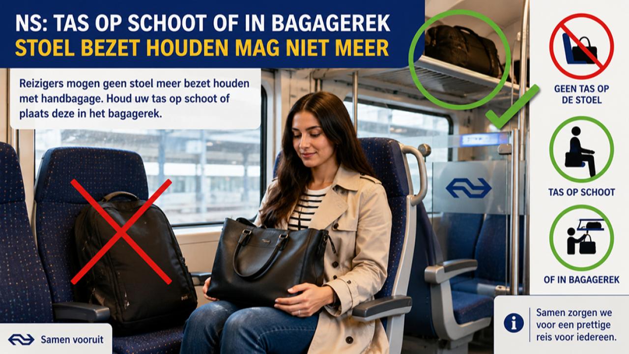 Hollanda Demiryolları’ndan Yeni Uygulama: Koltuklara Çanta Koymak Yasaklanıyor